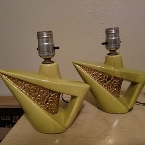 Midcentury modern lamp pair